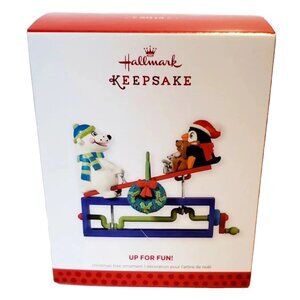 Hallmark Keepsake Ornament 2013 Up For Fun! Turn Crank Motion Open Box